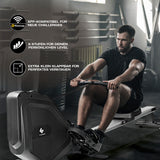 FitEngine Rudergerät mit Magnetwiderstand, 8 Widerstandsstufen, klappbar, Kinomap-kompatibel für effektives Home-Gym.