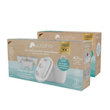 yucona Wasserfilter Starter-Kit - Kartusche mit 6 Filtertaschen reduziert Kalk, Chlor und Metalle, wiederverwendbar, praktische Trinkwasserlösung