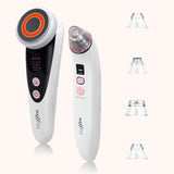 MAXXMEE Gesichtspflege "Professional" mit 3 Modi - 2er-Set aus Massagegerät und Porenreiniger mit 4 Aufsätzen und LED-Licht.