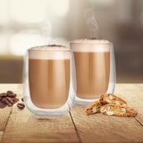 GOURMETmaxx Thermogläser Kaffee-Spezialitäten 6er-Set doppelwandig, 250 ml, wärmeisolierend für warme & kalte Getränke.