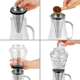 COLD DRIP Kaffeebereiter - 0,5 l mit Edelstahlfilter und Borosilikat-Glas zur Zubereitung von Cold-Drip-Kaffee.