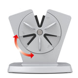 GOURMETmaxx Messerschärfer - 3 Schleifwinkel (17°/20°/25°) mit drehbarem Schleifwinkel für verschiedene Messer.