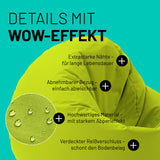 LUMALAND Sitzsack Drops (300 L) Apfelgrün mit extrastarken Nähten, abnehmbarem Bezug, Abperleffekt und verdecktem Reißverschluss.