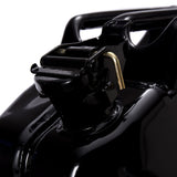 Oxid7® 3x Metall Benzinkanister 20 Liter Schwarz mit UN-Zulassung, Korrosionsschutz durch Pulverbeschichtung, ideal für Benzin und Diesel.