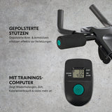 VITALmaxx Trainingsgerät fitmaxx 5 schwarz mit gepolsterten Stützen und Trainingscomputer für Ausdauer- und Krafttraining.