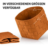 N8WERK Filz-Aufbewahrungskorb L - 40 x 40 x 40 cm - Rost, faltbarer Scandi-Style Korb aus strapazierfähigem Filz, bodenschonend und vielseitig.