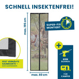 HOBERG Insektenschutzvorhang für Wohnwagen 60x195 cm mit XXL-Magnetbändern, leicht montierbar, luftdurchlässig, schützt vor Insekten beim Camping