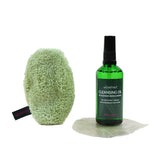 Waschies BIO-Reinigungsöl Set 100ml + Abschmink-Pad hellgrün/weiß mit Rosengeranie und Jojoba, bio-zertifiziert, organic.