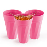 frats Trinkbecher 300ml - Selbstkühlend 3er-Set in Pink, doppelwandig, mit Kühlflüssigkeit, spülmaschinengeeignet, kein Verwässern der Getränke.