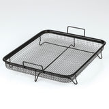 GOURMETmaxx Grillkorb für Backofen - Heißluft - Schwarz, antihaftbeschichtet, Edelstahl, ideal für fettarmes Garen und knusprige Speisen.