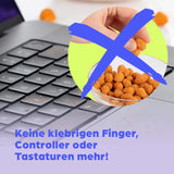 GOURMETmaxx Snackspender - 15 x 7,7 cm - schwarz/mint - 2er-Set ermöglicht sauberen Snackgenuss ohne klebrige Finger am Arbeitsplatz.