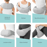 VITALmaxx Shiatsu-Massagegerät Nacken & Schulter grau/türkis mit Rotlicht, Knet- und Druckmassage, vielseitig für Nacken, Rücken & Beine.