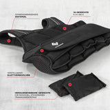 FitEngine Gewichtsweste - Herausnehmbare Gewichte bis zu 10 kg mit verstellbarem Klettverschluss und schweißabweisendem Material.