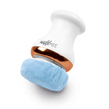 MAXXMEE Massagegerät Anti-Cellulite weiß/rosegold mit Vibrationsfunktion und drei Aufsätzen für Körpermassage und Hautstraffung.