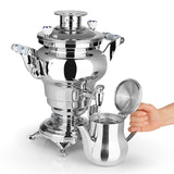 BEEM ODESSA+ Samowar - 3 L, elektrischer Edelstahl-Samowar mit Teekanne und berührungsloser Ausgießfunktion, 1800 W Leistung