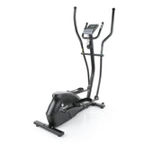 FitEngine Crosstrainer belastbar bis 150 kg mit 10 Schwierigkeitsstufen, Pulssensoren und großem Display für Herz-Kreislauf-Training.