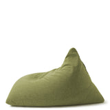 LUMALAND Sitzsack Interior Line Lime, dreieckiger Sitzkissen aus Leinen-Optik mit 370l Füllung, 150x100x100 cm, indoor Komfort.