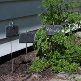 Hoberg Schiefer-Pflanzschilder - 10er Set mit wetterfesten Schiefertafeln und robusten Erdspießen zur Pflanzenkennzeichnung im Garten.