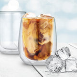 GOURMETmaxx Thermoglas Set 4-tlg. mit doppelwandigen Gläsern für Cappuccino und Latte Macchiato, hitzeisolierend und robust.