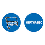 Hertha BSC Untersetzer 3D 10,5x10,5 cm 5er-Set blau/weiß mit Logo und wechselndem Effektmotiv, Antirutsch-Rückseite, Fanartikel