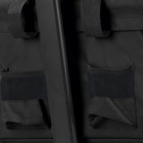 HOBERG faltbarer Bollerwagen mit Dach in Schwarz, Details von robuster Nylon-Tasche und Griff, vielseitig und praktisch für Freizeit.