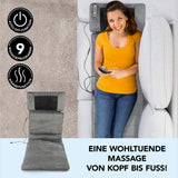 MAXXMEE Shiatsu-Massageauflage Pro mit Timer- und Auto-Off-Funktion in grau für Ganzkörpermassage und Wärme mit 9 Massageprogrammen.
