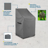 Hoberg Gartenstuhl-Abdeckung mit Kordelzug, wetterfest, UV-beständig, platzsparend, mit Tragetasche, ideal für Stapel- & Hochlehnerstühle.