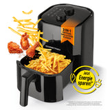 GOURMETmaxx Heißluft-Fritteuse Mechanisch 3,6l Schwarz – 3-in-1 Fritteuse, Grill und Ofen für fettarme Zubereitung mit Timerfunktion.