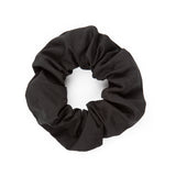 fairtye Scrunchie - schwarz aus Bio-Baumwolle und Naturkautschuk, elastisch ohne Metall, für starken Halt und vielseitige Frisuren.