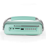 EASYmaxx Retro-Radio - mint mit Tragegriff, Teleskopantenne, Bluetooth, USB, AUX, Kopfhörer-Ausgang und SD-Karten-Slot, 50er Jahre Stil.