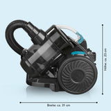 MAXXMEE Zyklon-Staubsauger schwarz, beutellos mit EPA-Filter, 1,2L Staubbehälter, handlich für Treppen, ohne Folgekosten