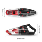 MAXXMEE Akku-Handstaubsauger Nass & Trocken rot/schwarz, kabellos, beutellos, 7,4 V Akku, kompakt, mit EPA-Filter und Nassdüse.