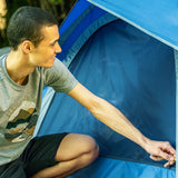 Where Tomorrow - Pop up Wurfzelt für 3 Personen - 10 Sek. Quick-up-Aufbau - Blau, leichtes, wasserfestes Outdoor-Zelt für schnellen Aufbau.