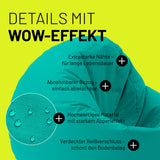 LUMALAND Sitzsack Drops (300 L) Türkis mit extrastarken Nähten, abnehmbarem, abperleffektem Bezug und verdecktem Reißverschluss.