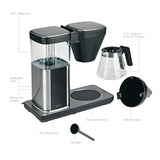 DIRECT-BREW Filterkaffeemaschine - Glas mit Aroma-Plus, 1,25 l Glaskanne, digitalem Touch-Display und Warmhaltefunktion.