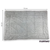 FLUFFINO® Katzendecke Wildlederimitat 73 x 45 cm grau, weich, flauschig, isolierend und rutschfest für Katzen.