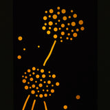 Hoberg LED Pflanzsäule in Rost-Optik mit Pusteblumen-Design und LED-Beleuchtung für Garten und Terrasse, 19 x 19 x 72 cm.