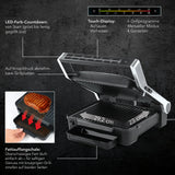 MAXXMEE Kontakt-Grill mit 6 Programmen, Touch-Display, abnehmbare Grillplatten, 2000W Leistung, LED-Countdown, Fettauffangschale, für 4 Personen.
