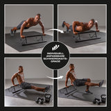 FitEngine - Klimmzugstange für den Türrahmen schwarz/grau mit flexiblen Übungen für Rücken, Arme und Bauch im Heimtraining.