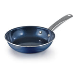 Bratoni Aluminium-Pfanne Diamant 20 cm blau mit Edelstahl-Griff, antihaftbeschichtet, kratzfest, für alle Herdarten inklusive Induktion.