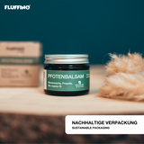 FLUFFINO® Pfotenbalsam - 50 ml natürlicher Pfotenschutz mit Propolis, Bienenwachs und Bio-Jojobaöl für Hunde.