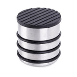Oxid7® Edelstahl Türstopper Chrom-Design hoch 2 Stück mit drei Gummiringen und rutschfester Gummifläche für sicheren Halt.