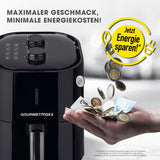 GOURMETmaxx Heißluft-Fritteuse Mechanisch 3,6l Schwarz für fettarmes Frittieren mit Heißluft und 60-Minuten-Timerfunktion.