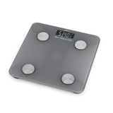 MAXXMEE Personen-Waage Körperanalyse mit Bluetooth & App in Grau zur Messung von Gewicht, Körperfett und mehr mit App-Anbindung.