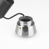 BEEM ESPRESSOMAKER - Espressokocher 6 Tassen aus Edelstahl, Aluminiumfrei, geeignet für alle Herdarten, leichter Reinigung, mit Baumwollbeutel.