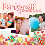 GOURMETmaxx Zuckerwatte-Maschine - rot/weiß im Retro-Design mit abnehmbarer Schüssel und Spritzschutz für bunte Zuckerwatte.