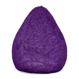 LUMALAND Luxury Fluffy Sitzsack stylischer Webplüsch Beanbag Lila mit 120L Füllung, weich, formanpassend und robust für modernes Wohnen.