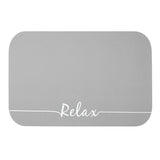 EASYmaxx Badematte Relax 40x60 cm hellgrau, extra saugfähig, schnell trocknend, mit rutschfester Unterseite, angenehmes Material.