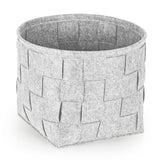 N8WERK Filz-Aufbewahrungskorb M - 32 x 32 x 32 cm in Hellgrau, moderner, faltbarer und strapazierfähiger Filzkorb im Scandi Stil.