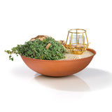 EASYmaxx LED-Dekosäule 3D Rost-Optik "Libelle" mit Pflanzschale, Timer und batteriebetriebener LED-Beleuchtung, 72 cm.